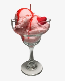 Strawberry Ice Cream Candle - Transparent Strawberry Sundae, HD Png Download, Transparent PNG