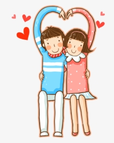 Significant Other Cartoon Heart Cute Couple Transprent - Cute Couple Png Love  Cartoon, Transparent Png , Transparent Png Image - PNGitem