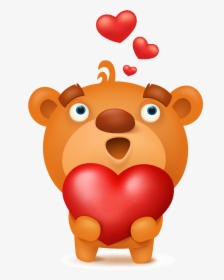 Cartoon Cute Heart Shaped Bear Element - Lustige Herzen, HD Png Download, Transparent PNG