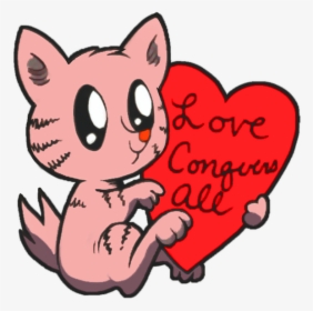 Cat, Cute Citizens Of Wuvy-dovey Land, Heart, Idw, - Cartoon, HD Png Download, Transparent PNG