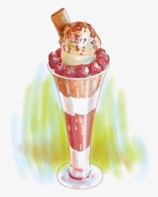 Ice Cream Sundae Milkshake Gelato Knickerbocker Glory - Knickerbocker Glory, HD Png Download, Transparent PNG