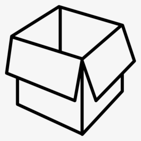 Packaging Box Opened Outline - Box Outline, HD Png Download, Transparent PNG