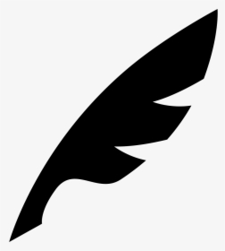 Feather Silhouette In Diagonal Position - Two Feather Icon Svg, HD Png Download, Transparent PNG