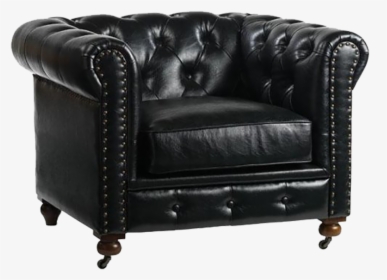 Gordon Black Leather Chair, HD Png Download, Transparent PNG