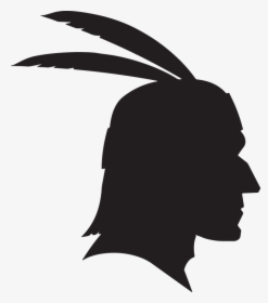 Transparent Feather Silhouette Png - Silhouette Native American Clipart, Png Download, Transparent PNG