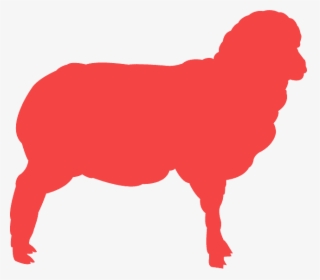 Clipart Red Sheep Silhouette, HD Png Download, Transparent PNG