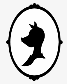 Silhouette Pig Portrait - Icon, HD Png Download, Transparent PNG