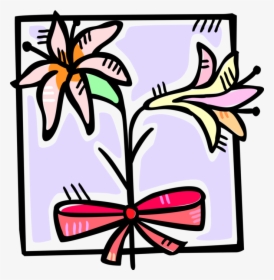 Vector Illustration Of Easter Lily Flower Symbol Of, HD Png Download, Transparent PNG