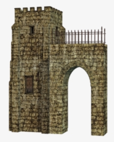 #castle #archway #doorway #gateway #stone #tower - Stone Tower Transparent Png, Png Download, Transparent PNG