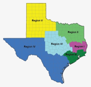 Transparent Texas State Outline Png - Parole Regions In Texas, Png Download, Transparent PNG