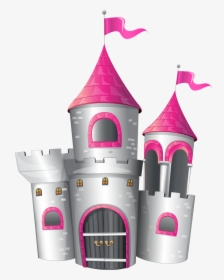 Tower Clipart Fortress - Pink And White Castle, HD Png Download, Transparent PNG