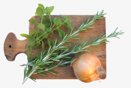 Cutting Board, Spices, Rosemary, Onion - Spice Plants, HD Png Download, Transparent PNG