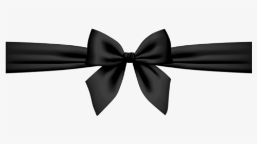 #bow #ribbon #wrapping #blackribbon #christmas #holiday - Black Ribbon And Bow, HD Png Download, Transparent PNG