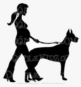 Dog Walking Man Silhouette At Free For Personal Transparent - Dog Walking Clip Art, HD Png Download, Transparent PNG