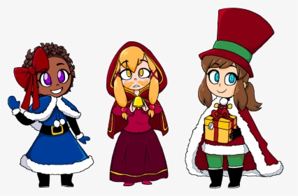 Cartoon Fictional Character Christmas - Hat Kid And Bow Kid Art, HD Png Download, Transparent PNG