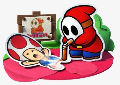 Slurp Image Group Toad And Guy Paper - Color Splash Shy Guy, HD Png Download, Transparent PNG
