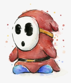 Transparent Shy Guy Png - Shy Guy Watercolor, Png Download, Transparent PNG