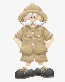 Safari Pinterest Clipart - Old Zookeeper Clipart, HD Png Download, Transparent PNG
