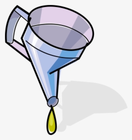 Vector Illustration Of Funnel Channels Liquid With - Oil Funnel Cartoon, HD Png Download, Transparent PNG