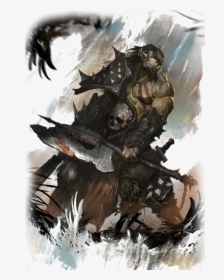 Half Orc Barbarian Art , Png Download - Half Orc Barbarian Art, Transparent Png, Transparent PNG