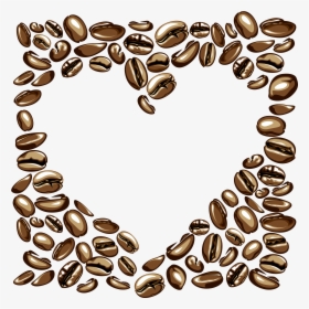Vector Heart-shaped Peach Shade Coffee Beans 3333*3333 - Transparent Coffee Beans Heart Png, Png Download, Transparent PNG