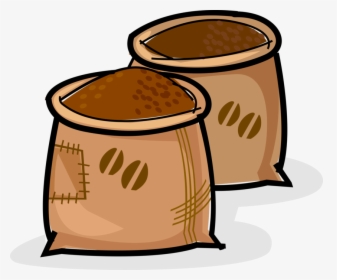 Vector Illustration Of Sacks Of Coffee Bean Seed Of - Ground Coffee Clip Art, HD Png Download, Transparent PNG