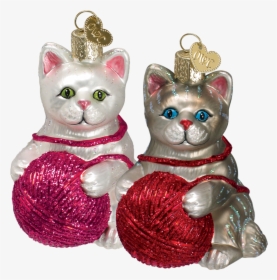 Kitten Ornaments With Ball Of Yarn - Елочные Игрушки Животные, HD Png Download, Transparent PNG