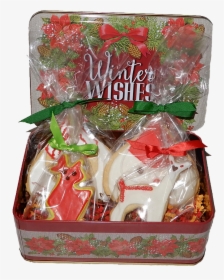 Caja Galletas Navidad Decoradas Box Of Christmas Decorate - Gift Basket, HD Png Download, Transparent PNG