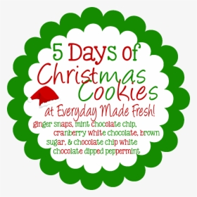 5 Days Of Christmas Cookies - Illustration, HD Png Download, Transparent PNG