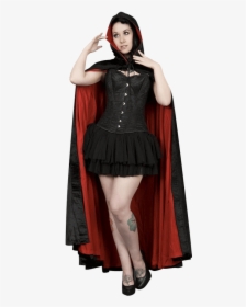 Black And Red Velvet Hooded Cape - Cape, HD Png Download, Transparent PNG