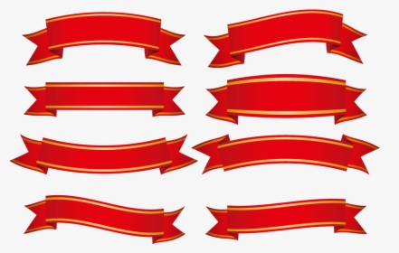 Red Ribbon Vector - Free Vector Red Ribbon, HD Png Download, Transparent PNG