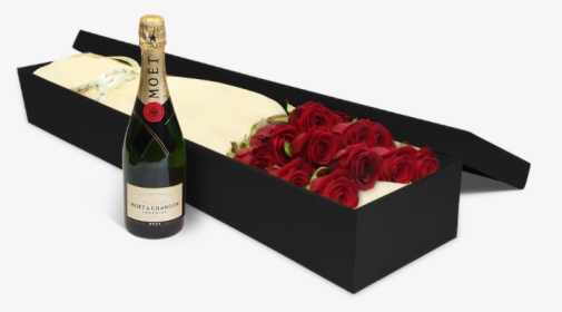 12 Red Roses With Moet - Champagne, HD Png Download, Transparent PNG