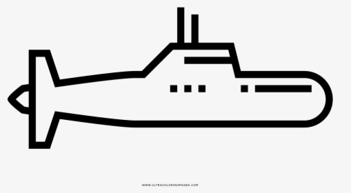 Submarine Coloring Page - Line Art, HD Png Download, Transparent PNG