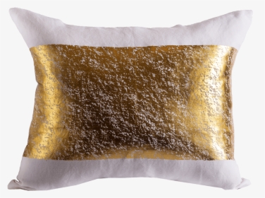Metallic Gold Foil White Decorative Throw Pillow By - Gold Throw Pillow Png, Transparent Png, Transparent PNG