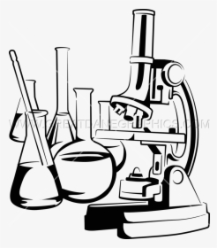 Microscope With Flask Clipart - Clip Art Mikroskop, HD Png Download, Transparent PNG