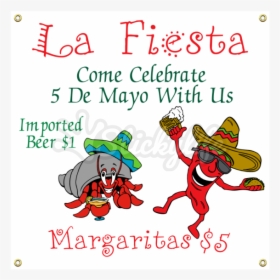 5 De Mayo Vinyl Banner - Cartoon, HD Png Download, Transparent PNG