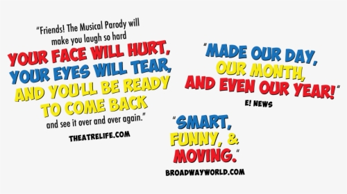 Friends The Musical Parody T Shirts, HD Png Download, Transparent PNG