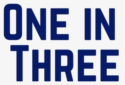 One In Three - Electric Blue, HD Png Download, Transparent PNG