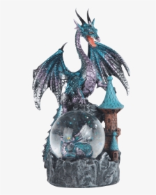 Blue Dragon On Castle Snow Globe - Snow Globe, HD Png Download, Transparent PNG