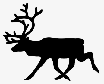 Stag, Moose, Elk, Deer, Animal, Mammal - Black And White Reindeer, HD Png Download, Transparent PNG