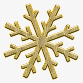 Snowflake Snow Decor Free Picture - Gold Snowflakes Transparent, HD Png Download, Transparent PNG