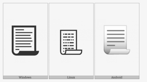 Page With Curl On Various Operating Systems - Monochrome, HD Png Download, Transparent PNG