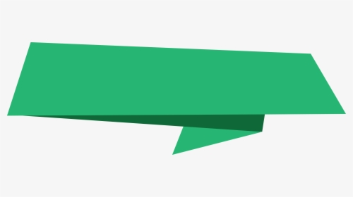 Green Bannner Origami - Green Origami Banner, HD Png Download, Transparent PNG