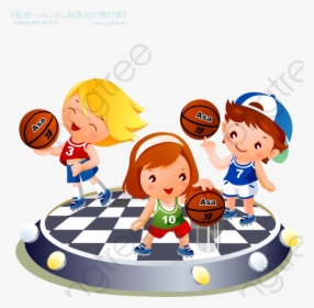 Transparent Footbal Clipart - Cartoon Basketball Team, HD Png Download, Transparent PNG