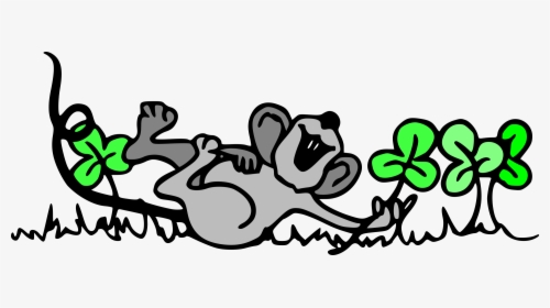 This Free Icons Png Design Of Mouse Playing In Shamrocks - Clip Art For March, Transparent Png, Transparent PNG