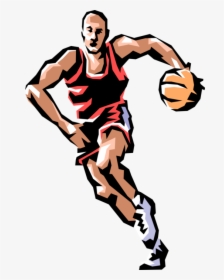 Vector Illustration Of Sport Of Basketball Game Player - Basketball Moves, HD Png Download, Transparent PNG