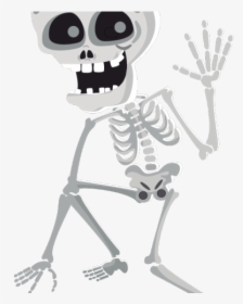 Bones Clipart Dancing Zombie - Transparent Background Skeleton Cartoon Transparent, HD Png Download, Transparent PNG