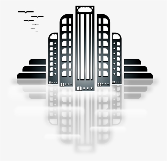 City Art Deco Vector Image - Art Deco Building Clipart, HD Png Download, Transparent PNG