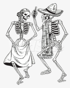 Dancing Skeletons -day Of The Dead - Dia De Los Muertos Dancing Skeletons, HD Png Download, Transparent PNG