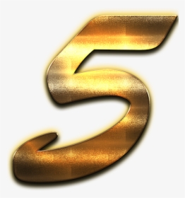 5 Number Golden Png, Transparent Png, Transparent PNG